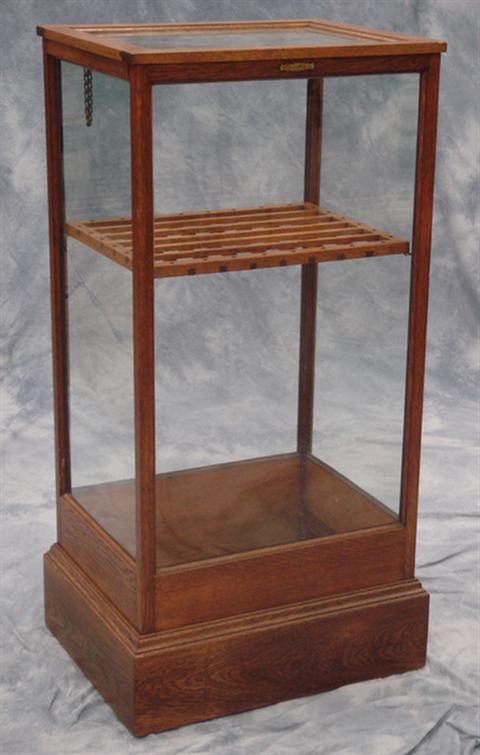 Oak Victorian cane display cabinet  3bbf2