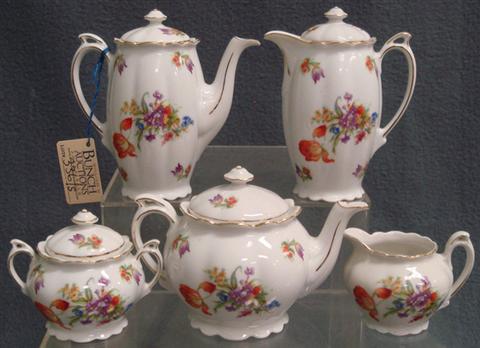 Floral decorated Czecheslovakian porcelain