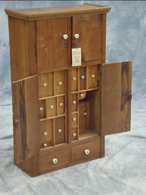 Small walnut cupboard with 4 doors