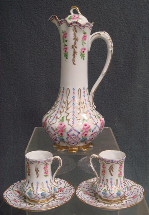 Floral decorated Giraud, Limoges porcelain