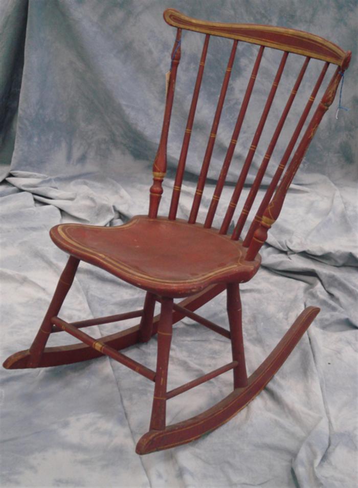 Windsor fan-back rocking chair, c.1820.