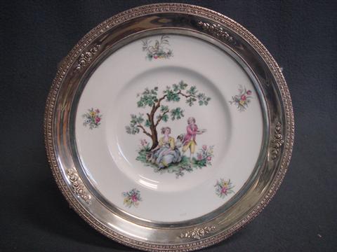 Royal Worcester sterling mounted