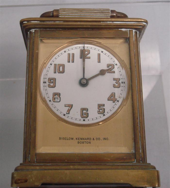 Chelsea brass & glass carriage clock,