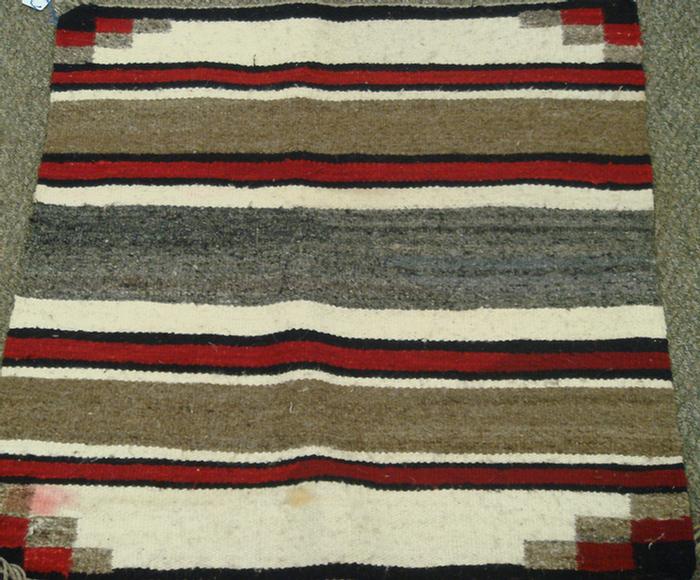 2 Native American rugs, red, brown,