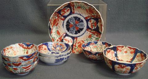 8 asst Imari porcelain bowls, 5"