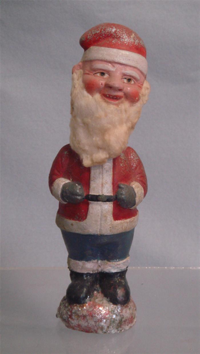 Santa paper mache bobblehead figure,