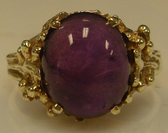 14K YG Cabachon Amethyst Ring  3bcf3