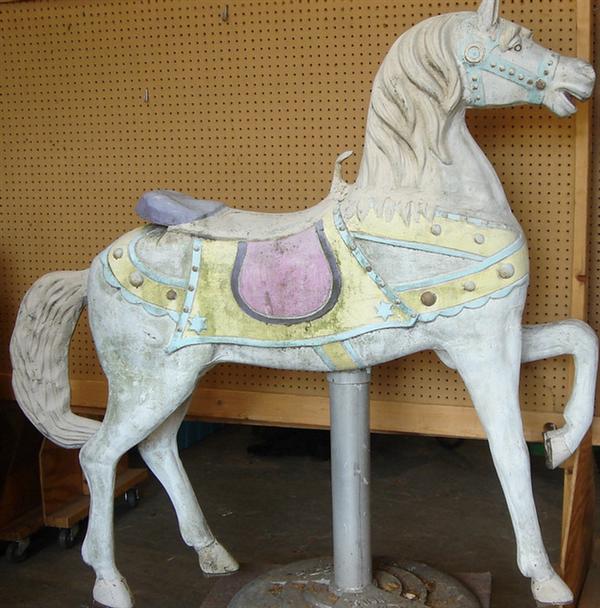 Cast aluminum carousel horse on 3b920