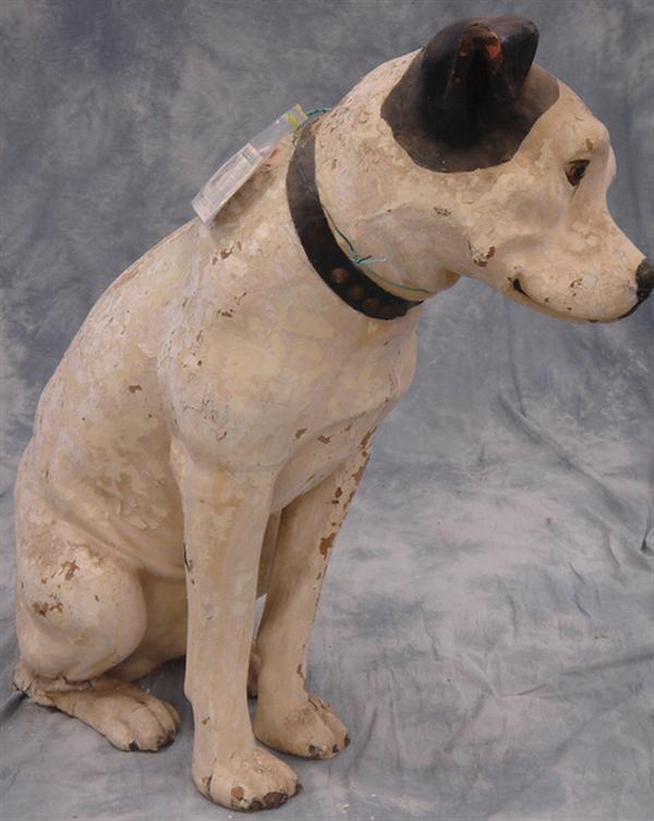 Paper mache Nipper store display  3b923