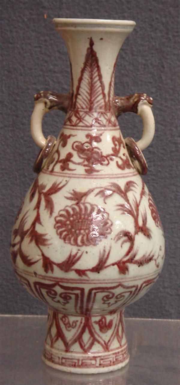 Early Chinese pottery vase repaired 3b92a
