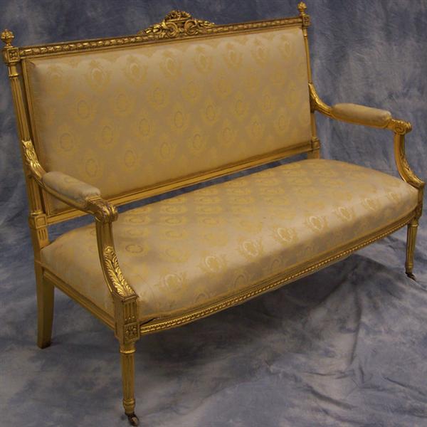 Louis XVI gilt carved open arm 3b92c