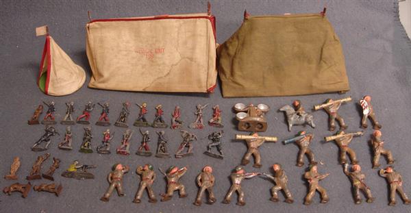 43 assorted lead soldiers, unmarked,