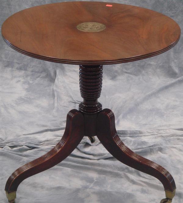 Mahogany Regency tea table top 3b961