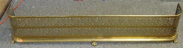 Pierced brass fireplace fender  3b96b