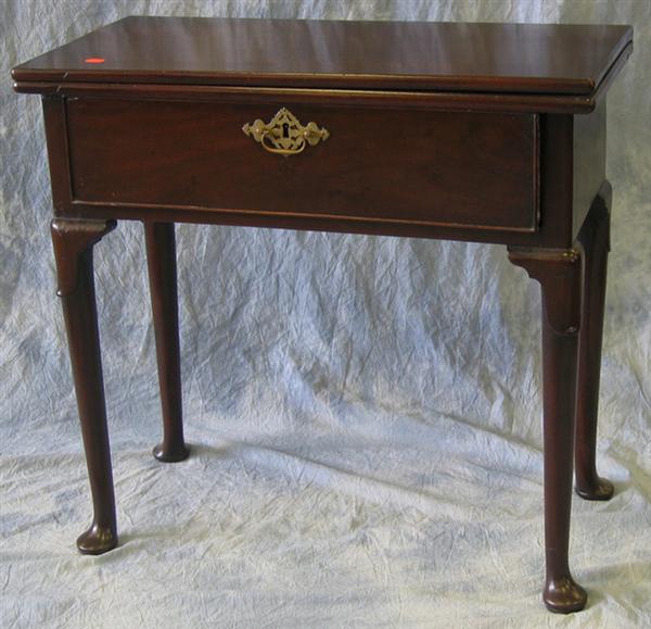 Mahogany Queen Anne card table with