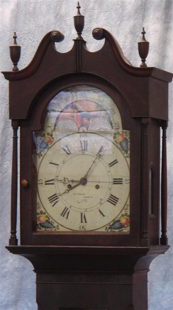 Cherry Federal tall case clock,