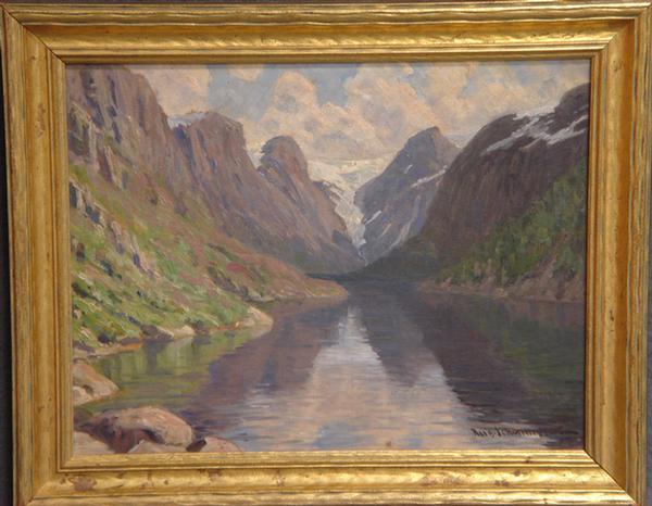 Aug. Johannessen, Norway, 20th c, Olden,