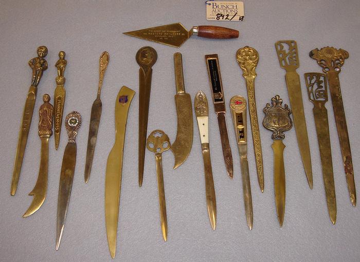 Lot of 18 vintage brass & white metal