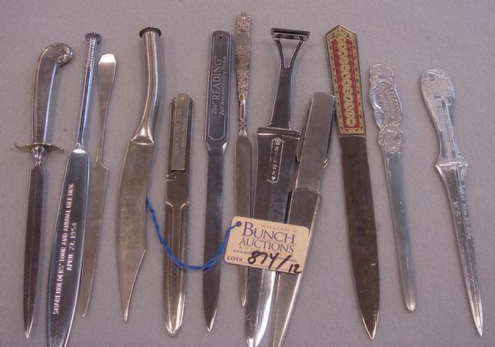 Lot of 12 vintage letter openers,