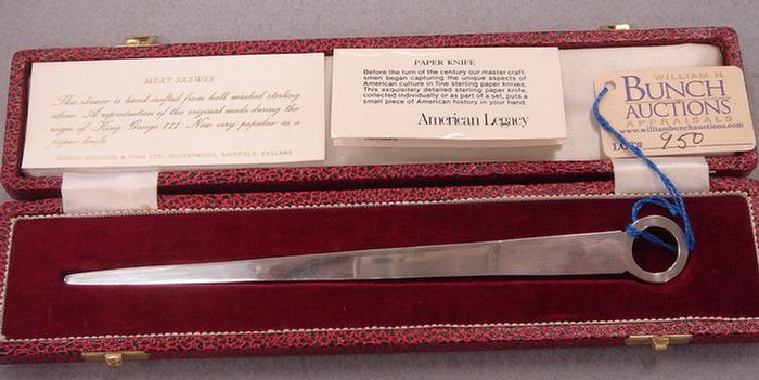 Sterling silver letter opener, Georgian