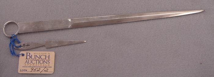 Silver plate letter opener G  3ba96