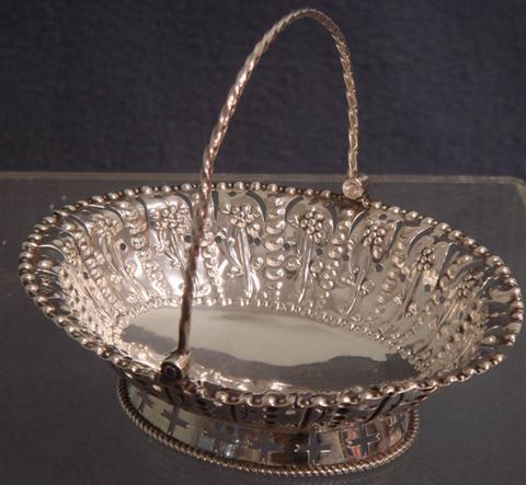 George III sterling silver basket 3baaf