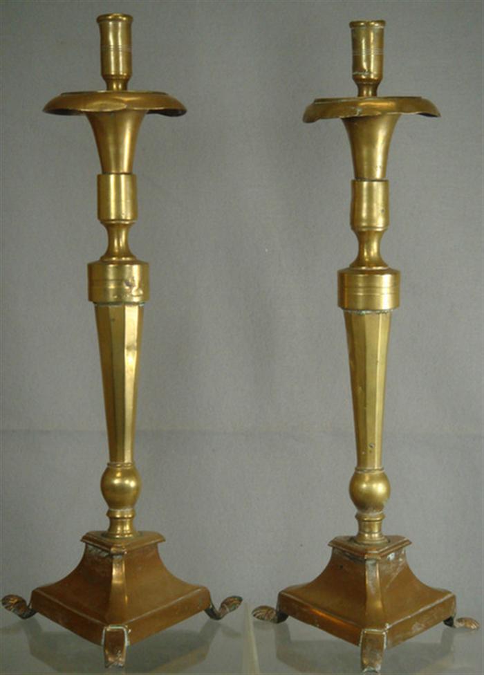 Pr brass Spanish Portuguese candlesticks  3beab