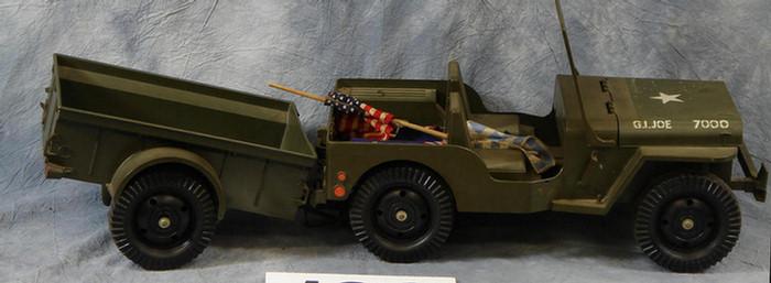 Large plastic model of Army Jeep and