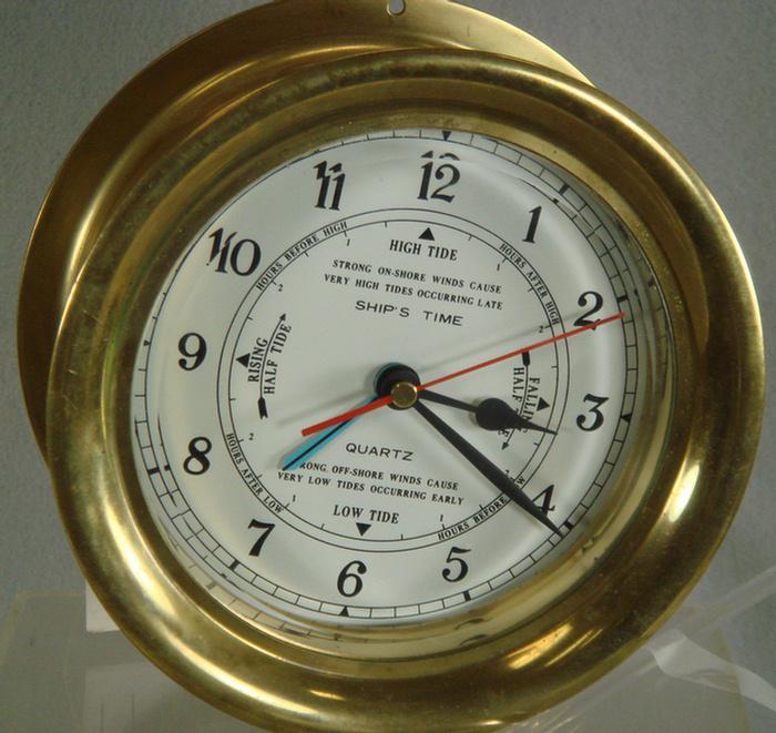 Quartz tide clock, sweep second hand,