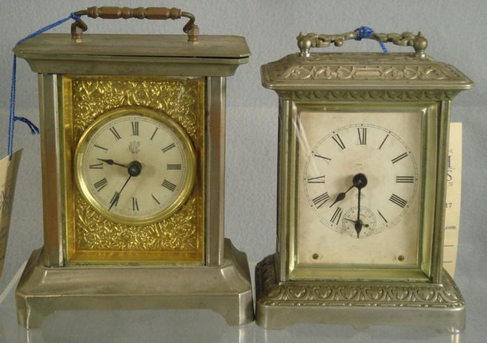 Ansonia embossed tin alarm clock,