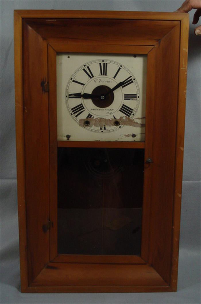 OG box clock case, dial signed