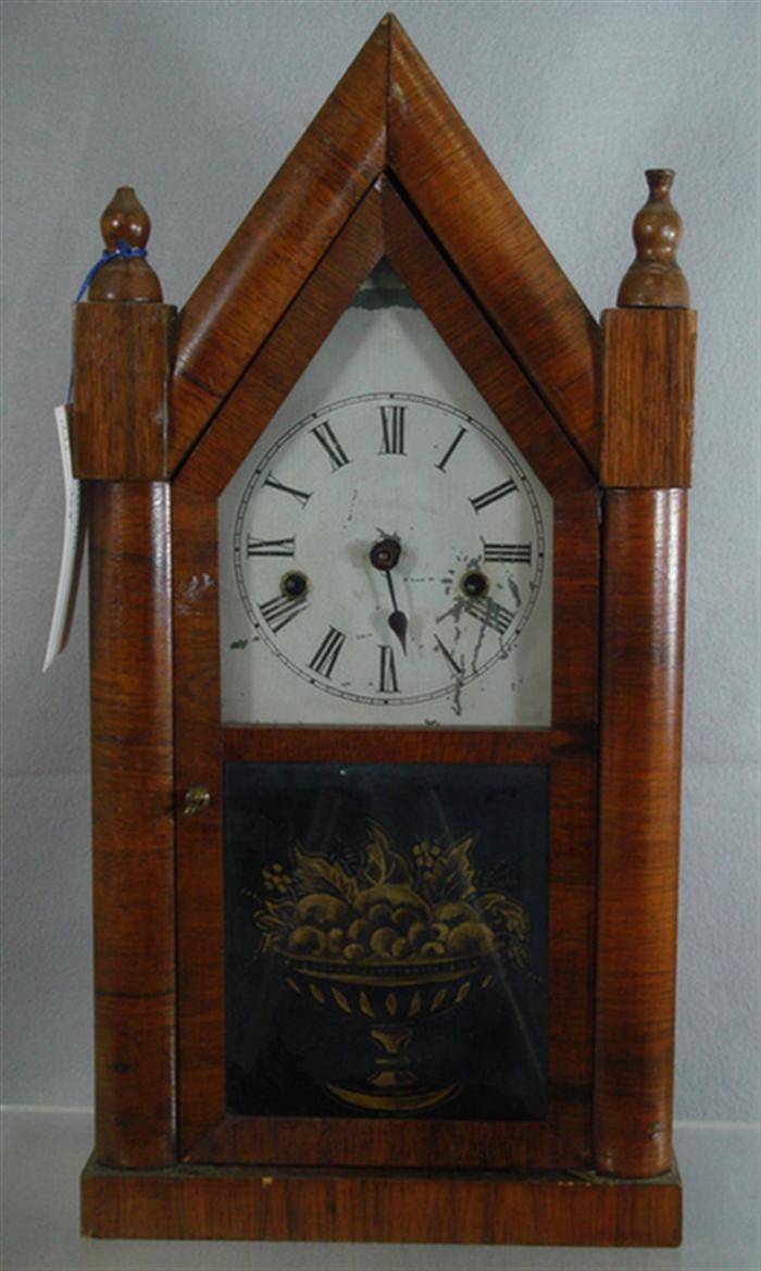 Ansonia mahogany  steeple clock, t&s,