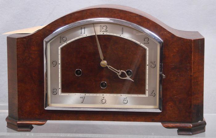 German wire chiming mantle clock, deco