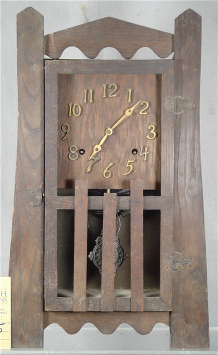 Sessions oak Mission style mantle clock,