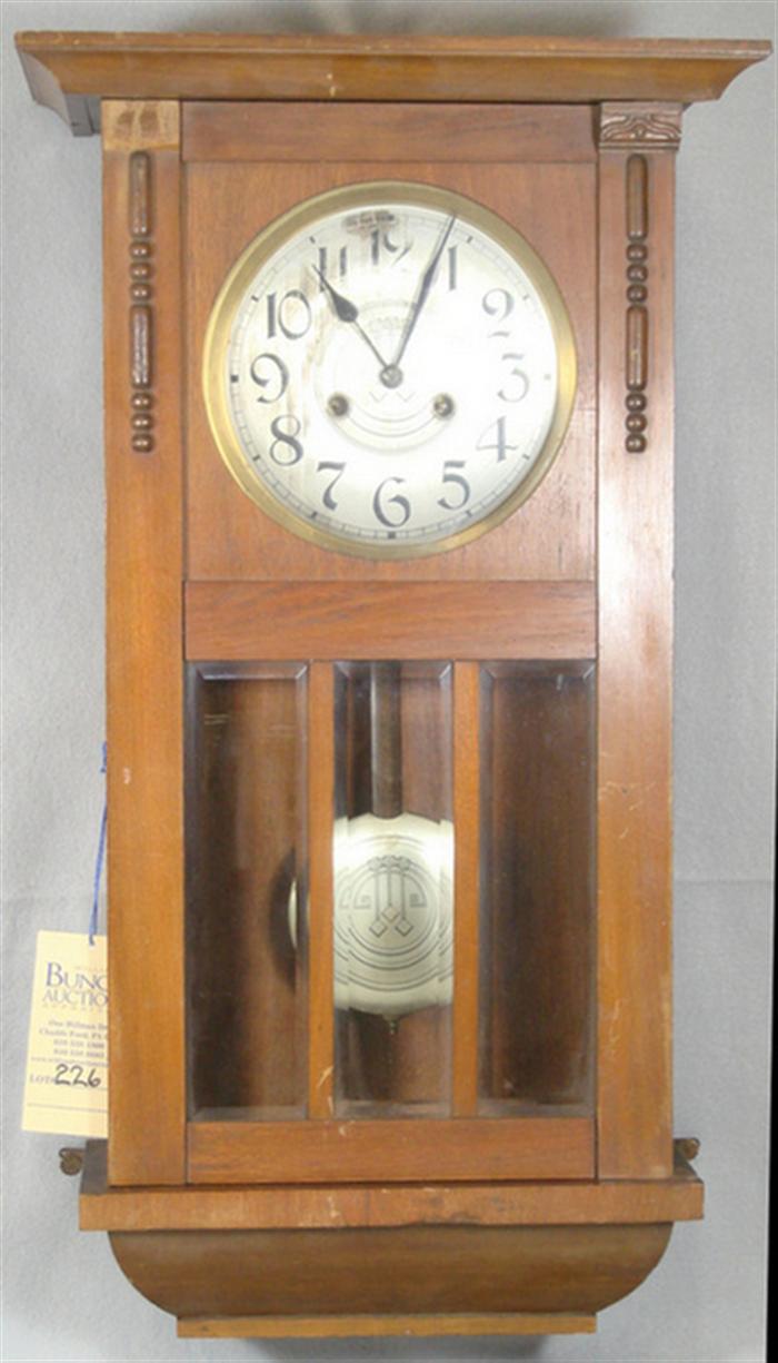 Junghans walnut wall clock, missing