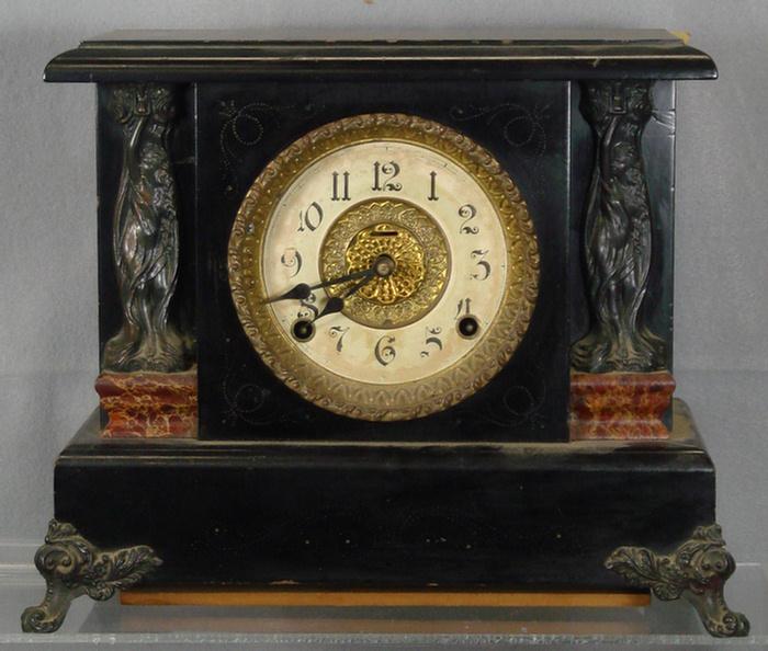 Gilbert black wood mantle clock  3c0bf