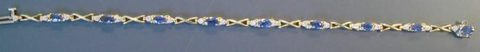 14K Diamond Sapphire Bracelet  3bd1a