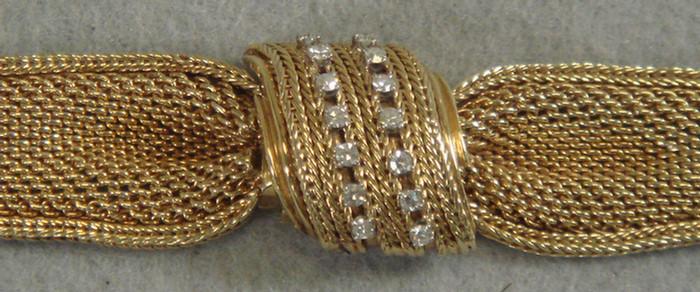 14K YG bracelet ladies wrist watch  3bd1b