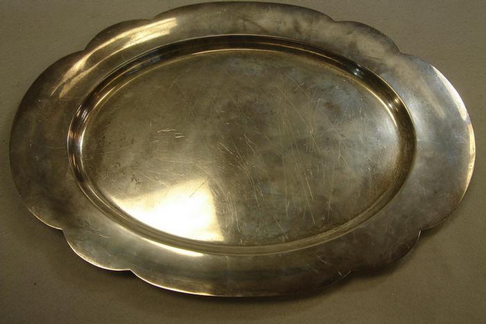 Wallace sterling silver oval tray,