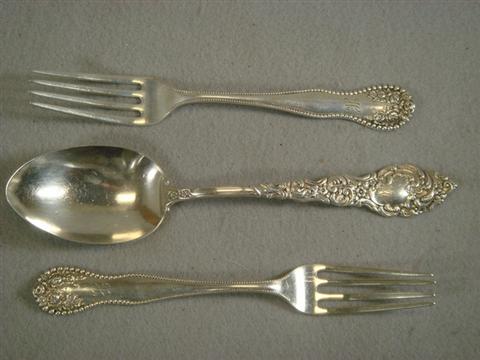3 Unger Brothers sterling silver tablespoons,