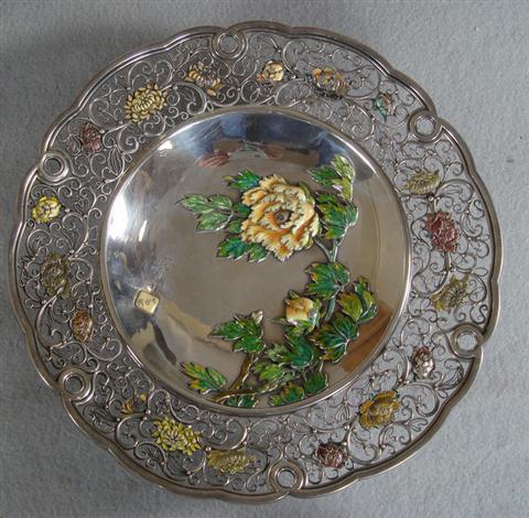 Japanese silver mixed metal dessert 3bd31