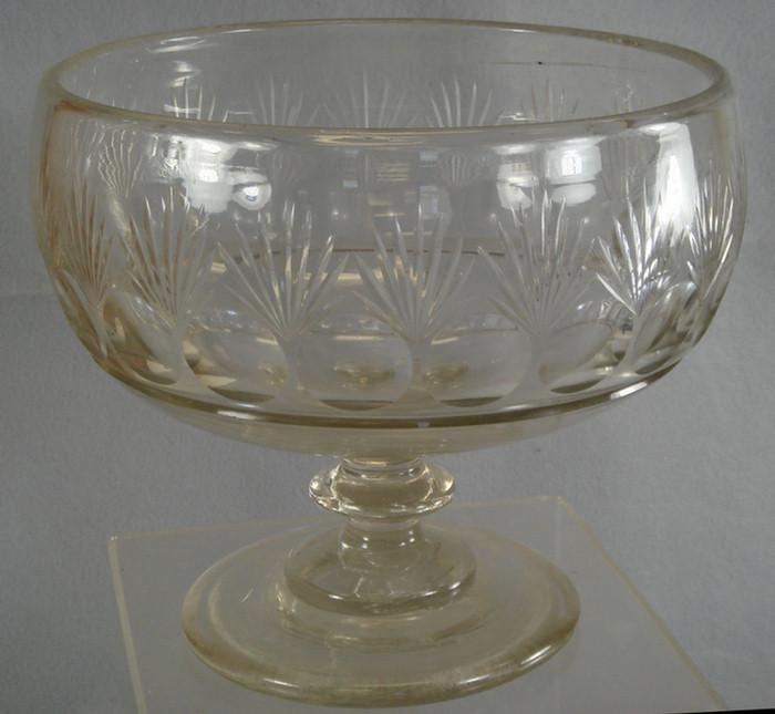 Irish cut crystal compote thumbprint 3bd4c