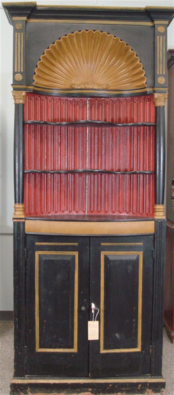 Continental style display cabinet, painted