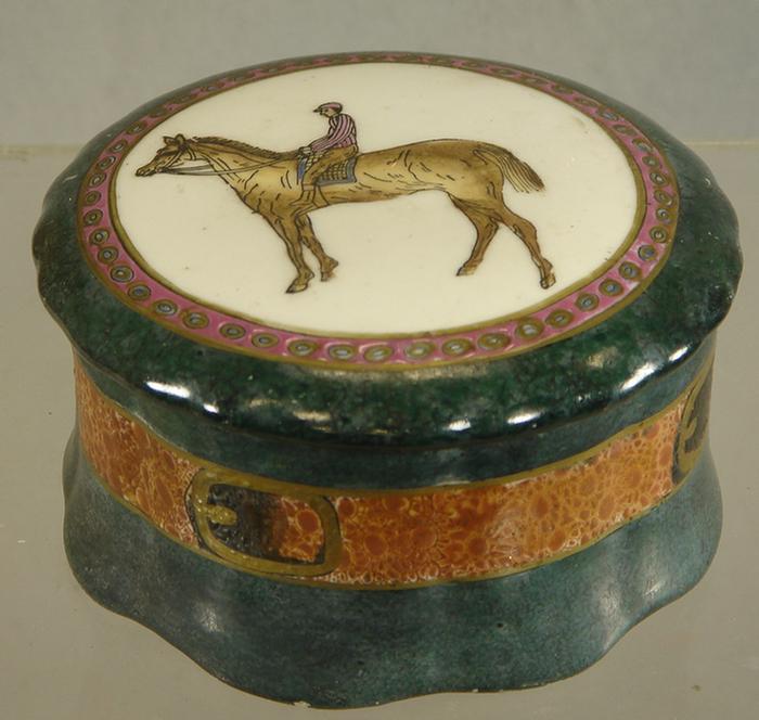 Porcelain dresser box with incised