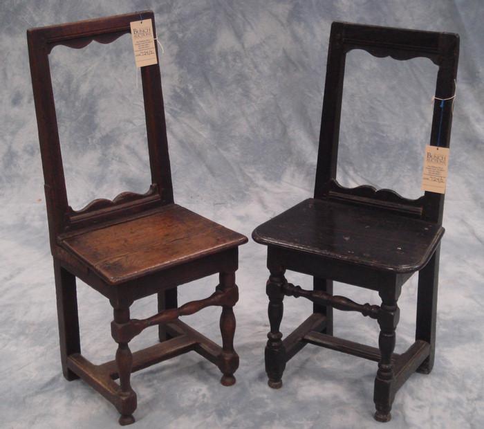 Pair of small English oak child