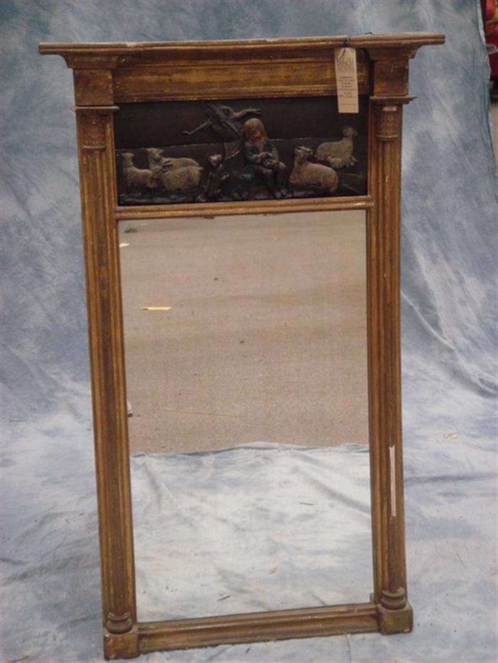 Gold framed Federal wall mirror  3bdc4