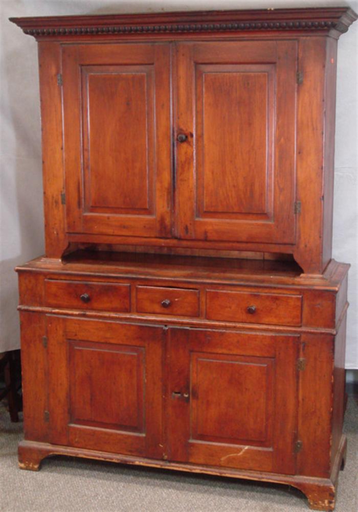 Two piece pine Dutch cupboard  3bde7