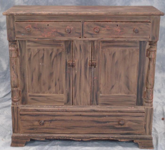 Smoke grained pine jelly cupboard,