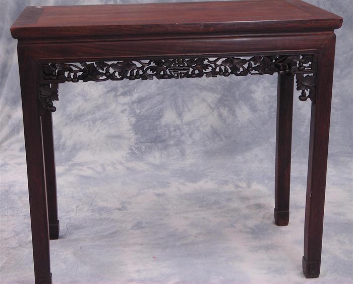 Carved Chinese hardwood alter table,