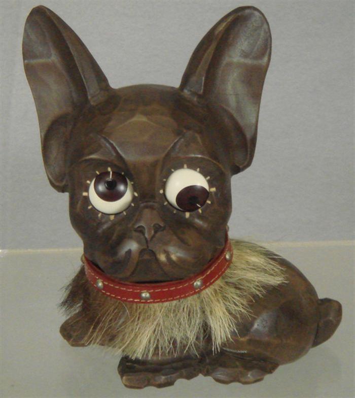 German Oswald moving eye dog clock.